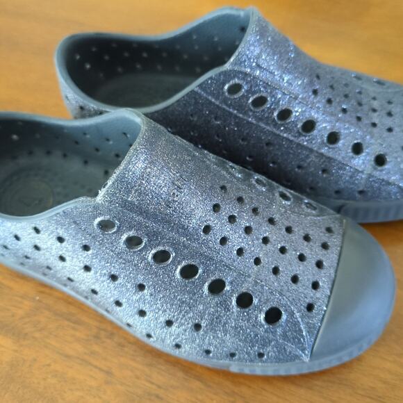 Native shoes Jefferson bling Onyx bling little kids size 10 - Picture 8 of 8